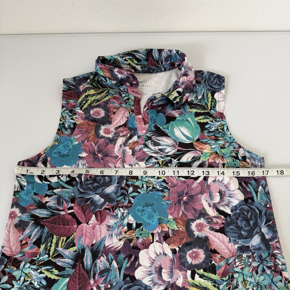 Nike Dri-FIT Women's Sleeveless Floral Golf Polo AJ5327 623 Size Small - Picture 6 of 7